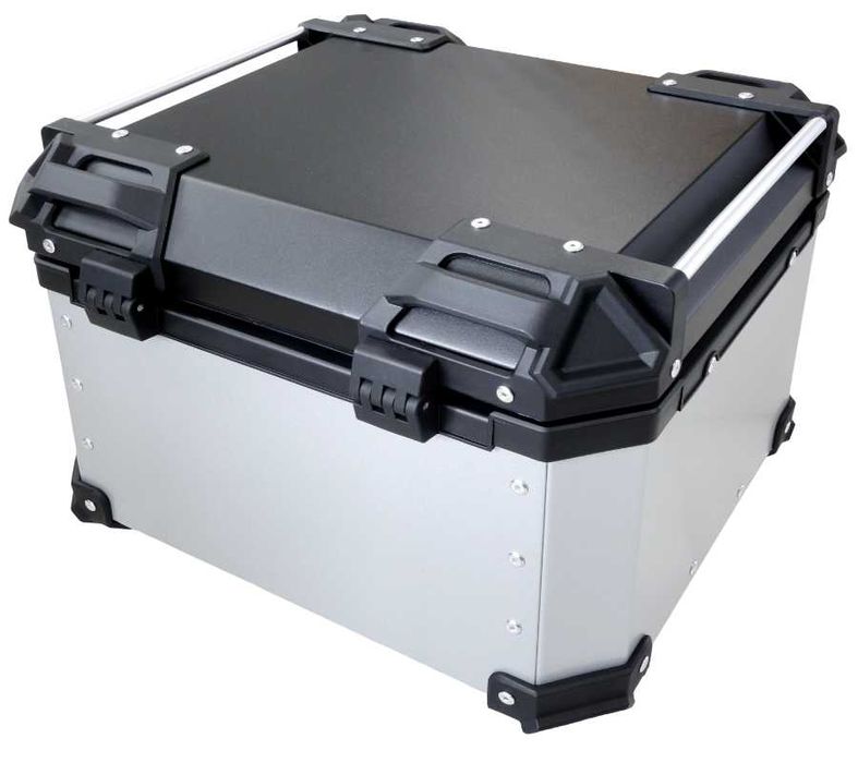 KUFER 46L TYLNI Aluminiowy Adventure, Enduro BMW GS - Srebrny