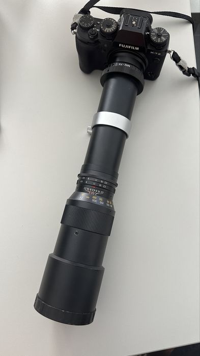 Objectiva tele 400mm 6.3 prinzgalaxy fujifilm x-mount m42