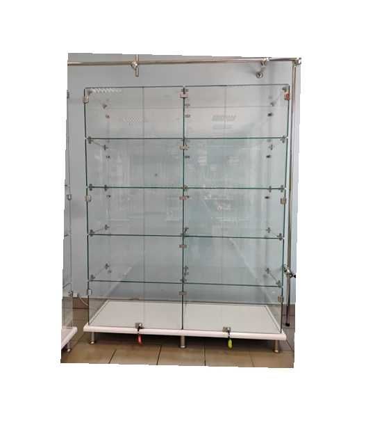 Duża 135x45x173cm witryna gablota ekspozycyjna szklana wolnostojąca drzwiczki zamki ( szkło hartowane - bezpieczna ) Faktura VAT