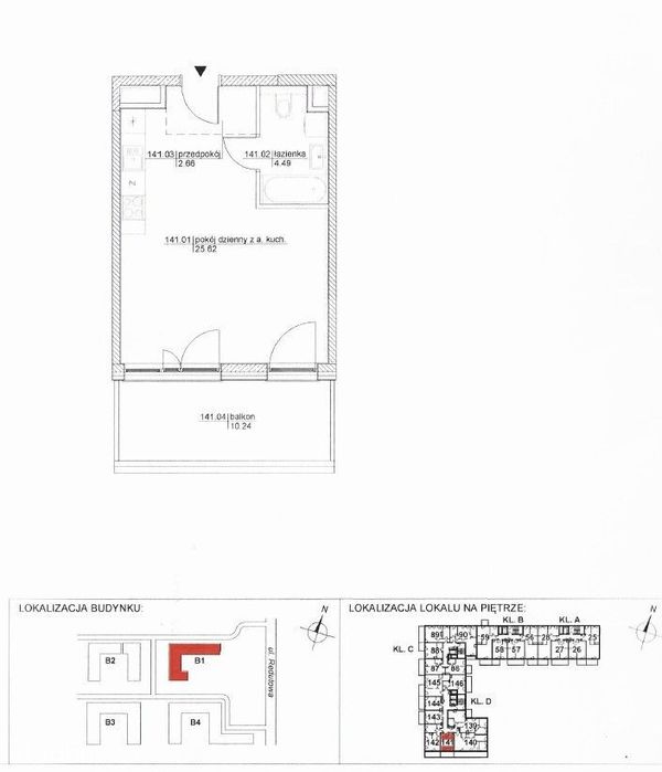 Redutowa: zupełnie nowe studio z balkonem