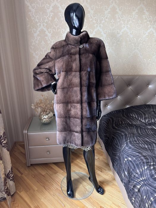 29.01 Київ примірки! Норкова шуба 90 см, 42-46 соболь