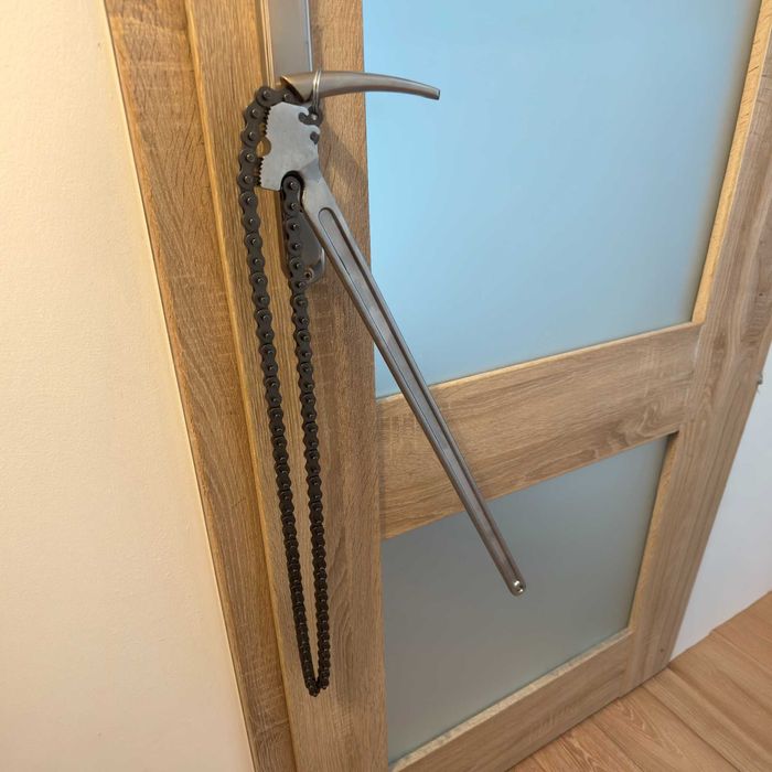 Hydrauliczny klucz z łańcuchem 121cm - długa dźwignia ramię 60cm