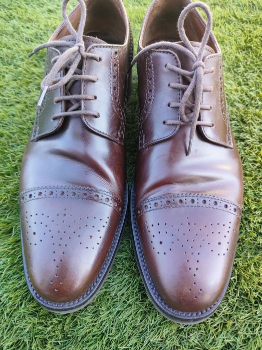 Sapatos Derby de couro castanho da Lottusse, Tam. 42,5
