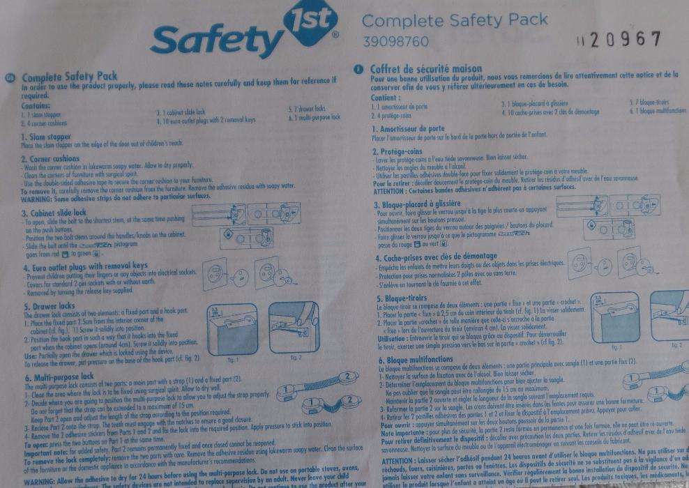 Kit de segurança para casa Moveis e Tomadas (123)