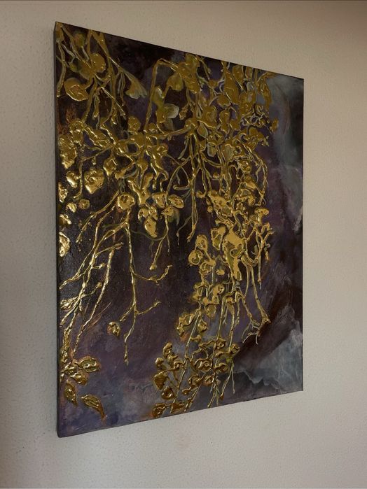 Quadro abstrate grande em resina, pintura para sala