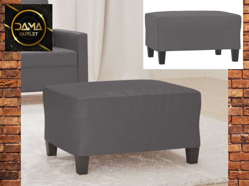 Podnóżek, szary, 70x55x41 cm, ekoskóra, pufa MEBLE DaMaOutlet.pl
