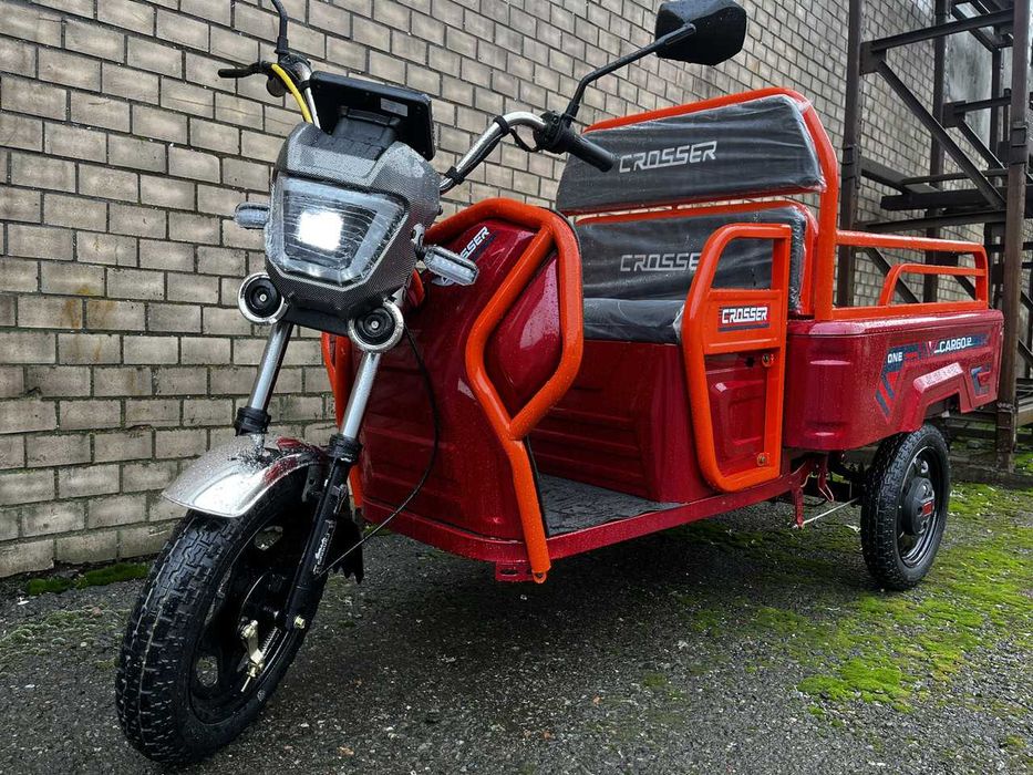 Вантажний електроскутер муравей Crosser Cargo 16/118 1200W-1500w  Сірий