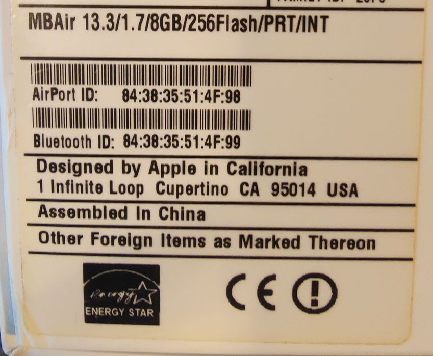 MacBook Air, 13 polegadas