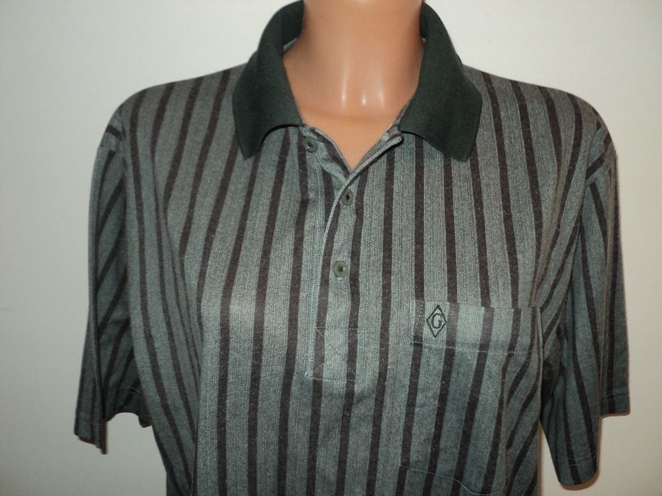Męska koszulka polo w paski roz, XL
