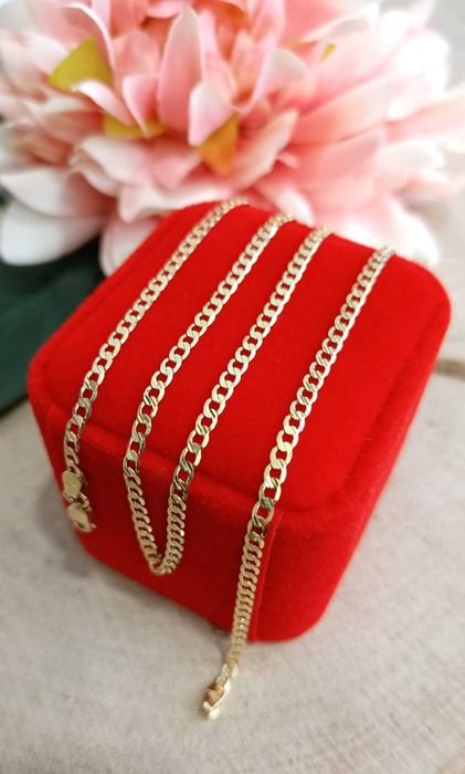 Złoty łańcuszek P.585/7,05g Pancerka diamentowana