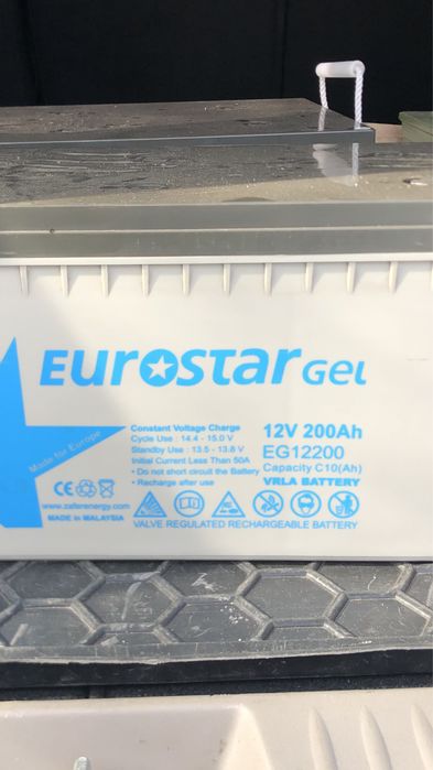 Гелевий акумулятор EuroStar 12V 200Ah