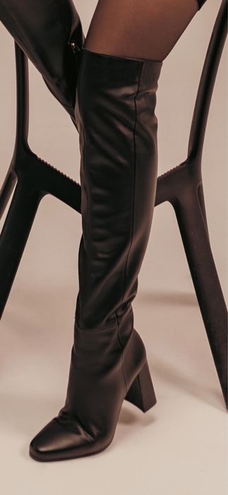 Ботфорти шкіряні Zara