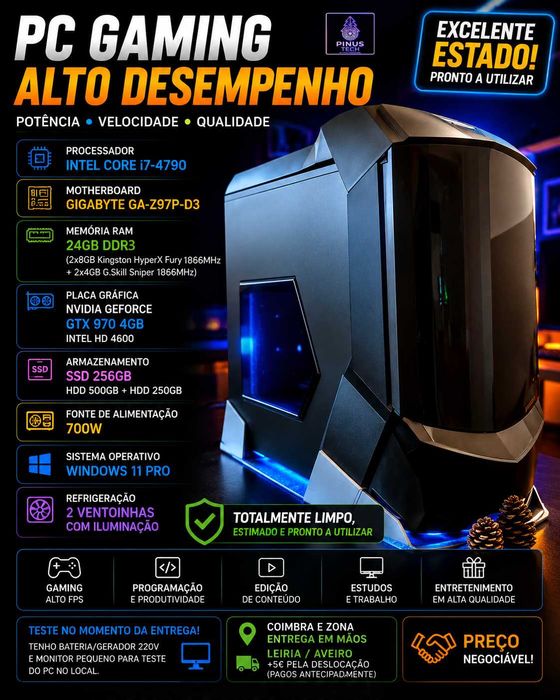PC Gaming i7-4790+ GTX 970 4GB | 24GB RAM | SSD 256GB