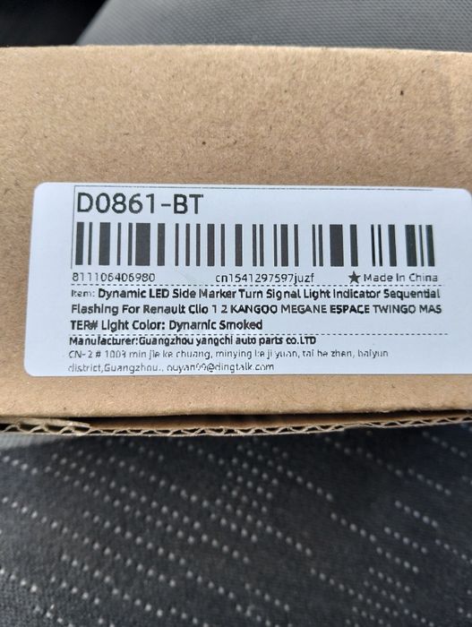Piscas laterais led compatível para a Opel Vivaro Renault Clio Opel