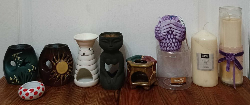 Подсвечник свеча аромолампа керамическая