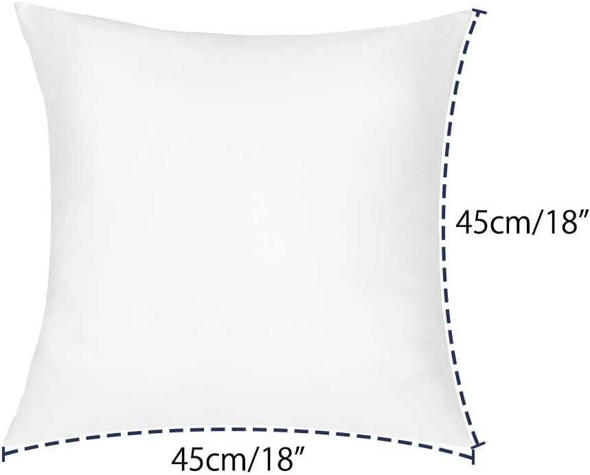Zestaw 4 wysokiej jakości wkładów do poduszek 45x45 białe