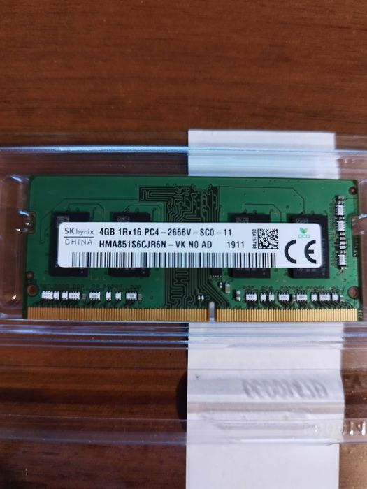 Продам SODIMM 4GB DDR4 2666MHz PC4-21300 Hynix HMA851S6CJR6N-VK