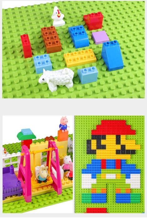 Пластина для Лего Дупло, поле LEGO 51х25 см (салатовий)