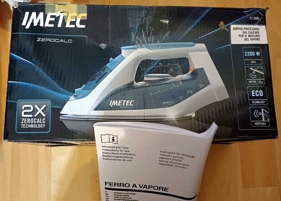 Super żelazko parowe ze stopa INOX  IMETEC