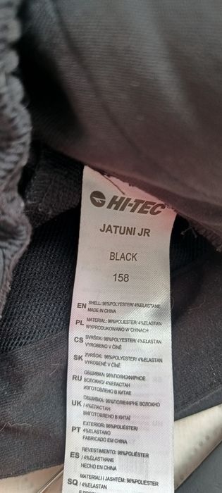 Spodnie trekkingowe HI -TEC czarne r. 158
