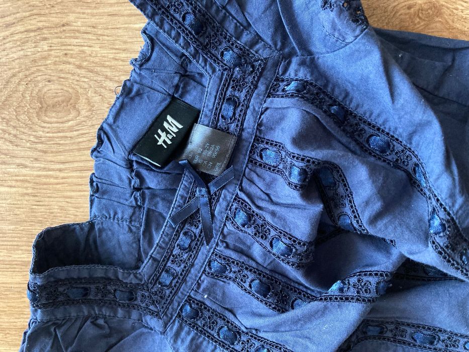 Koszulka H&M 92 bluzka granatowa 1,5-2 lata