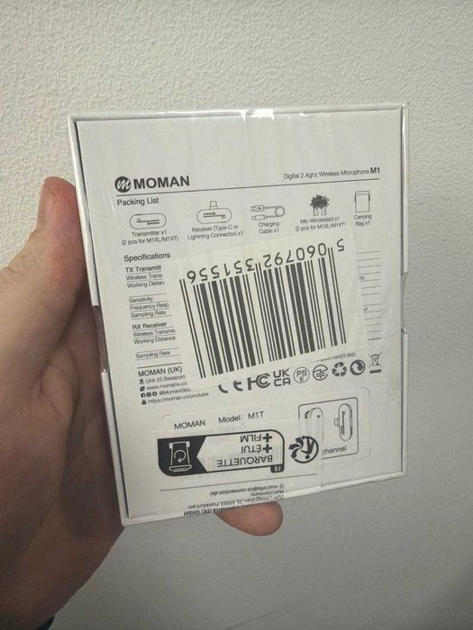 Бездротовий мікрофон MOMAN M1 2.4GHz (для смартфона)