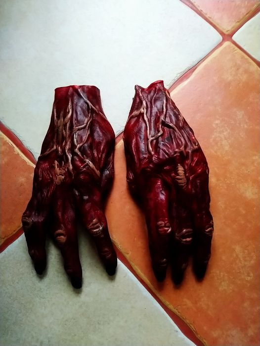 Карнавальні силіконові рукавиці Смерть безрозмірні