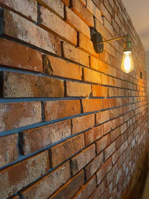 Cegła cięta lico równe płytki