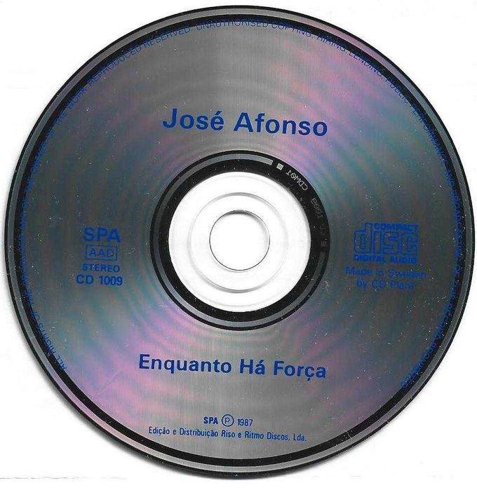 José Afonso	- - - - -		Enquanto Há Força	- - - - -	CD