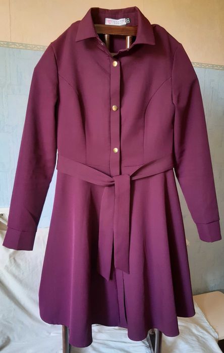 Платье LE'KATRIN FAMILY фиолетовая фуксия Размер S + БОНУС МАЙКА VOGUE