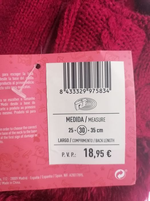 Camisola para cães, com forro polar