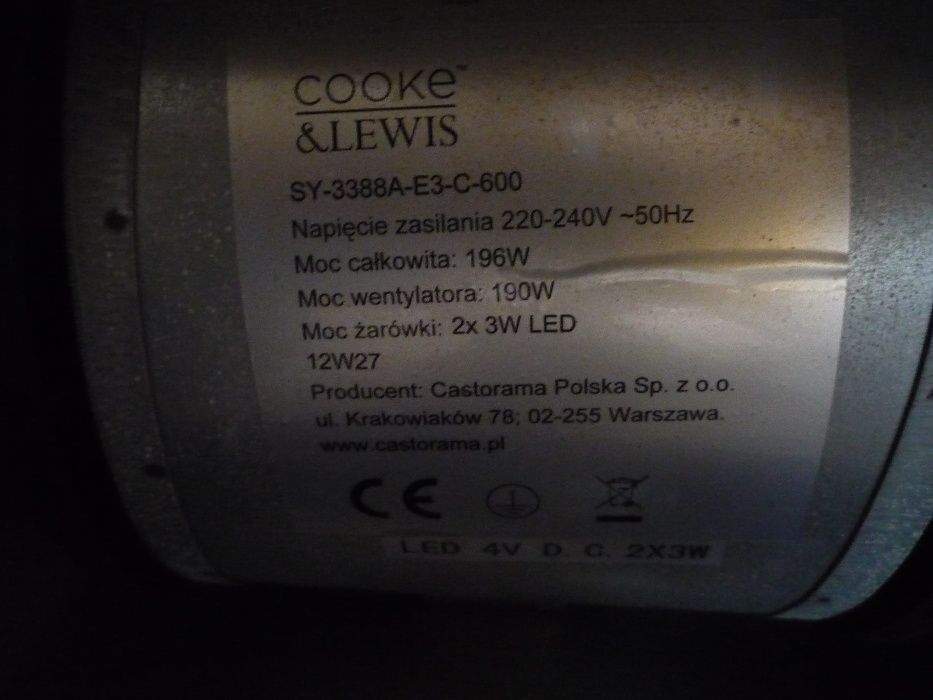 Okap kominowy cook&lewis inox