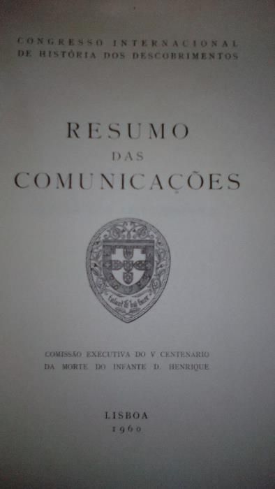 História dos Descobrimentos-Congresso Intern. de Hist. dos Descobrim.