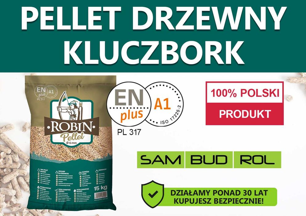Pellet drzewny KLUCZBORK, certyfikat A1 ENplus, TRANSPORT