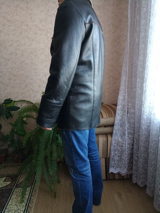 Чоловіча шкіряна дублянка