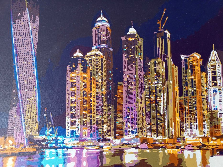 Готові картини по номерам: Лондон, Дубай, Яхта, Балет