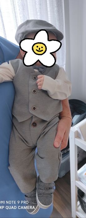 Komplet na chrzest dla chłopca r.68