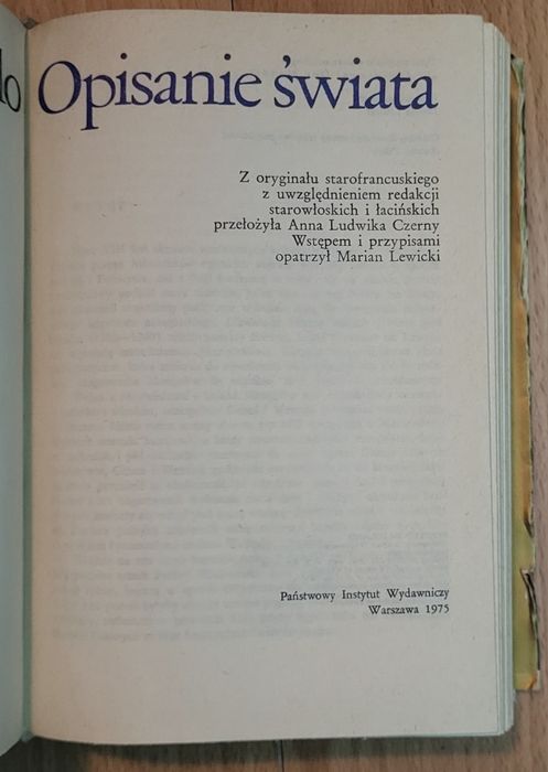 323. Opisanie świata Marko Polo