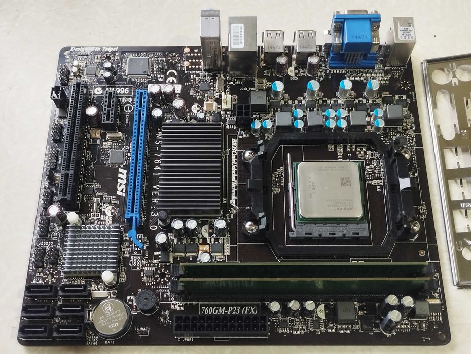 Материнская плата MSI 760GM-P23FX + AMD FX-8320 3,7 GHz + 2х4Gb DDR3 (Socket AM3+) Гарантия 1 год