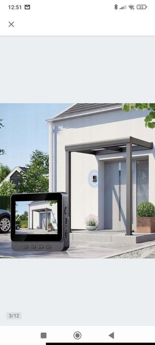 Bezprzewodowy wideodomofon  dzwone  2.4G łatwy montaż z kamerą