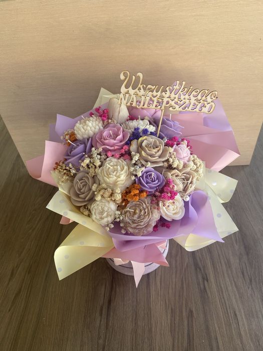 Flower box z swiec sojowych