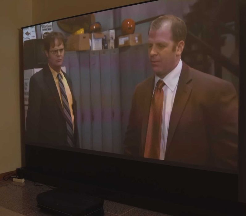 Projetor Laser 4K AWOL Vision LTV-3000 Pro + Tela ALR Motorizada de Chão 120'' polegadas