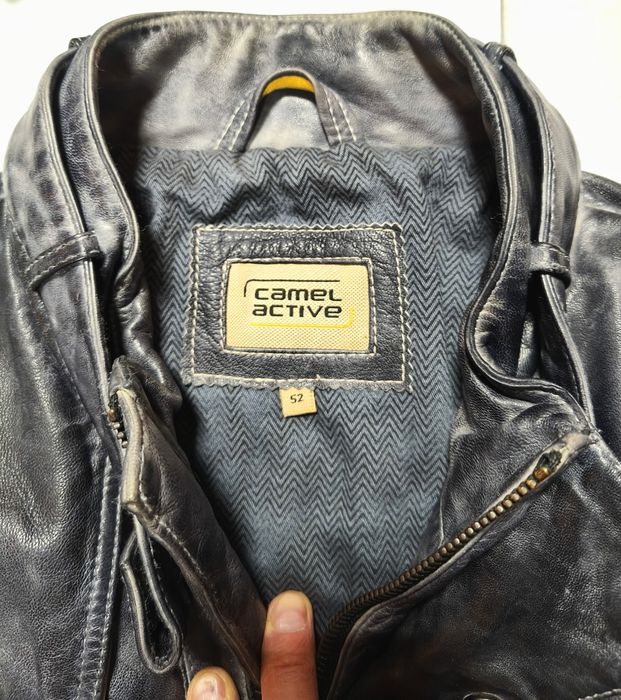 Кожаная куртка CAMEL ACTIV,кожа ягненка ,Индия 50-52р.