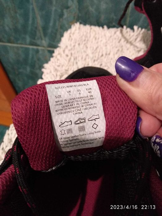 Кроссовки ,кросівки Mountain warehouse р 39 (25 см ) осень , зима