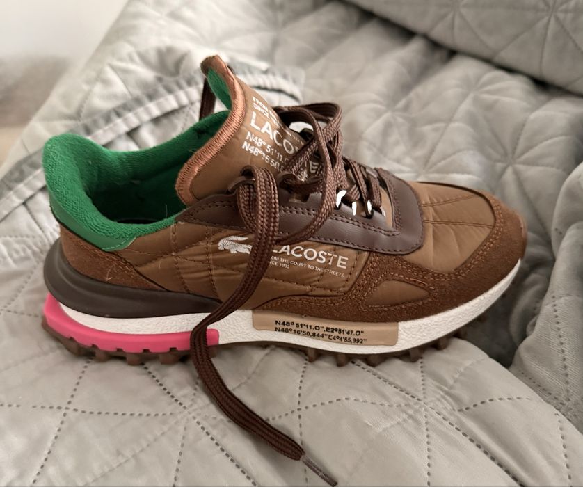 Lacoste brown sneakersy