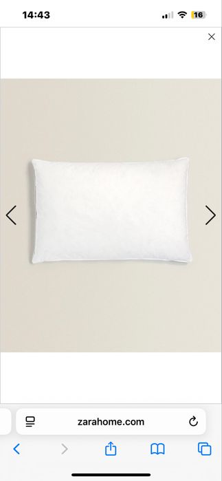 Almofadas de penas Zara Home - novas