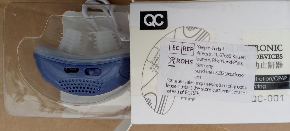 Elektryczne urządzenie zapobiegające chrapaniu