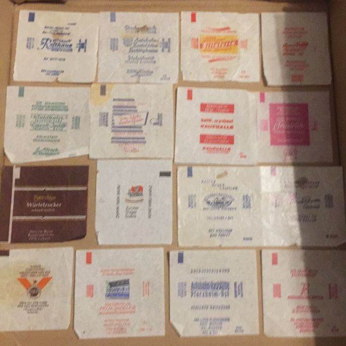 Lote de cerca 100 pacotes açúcar (wraps) Alemanha antigos