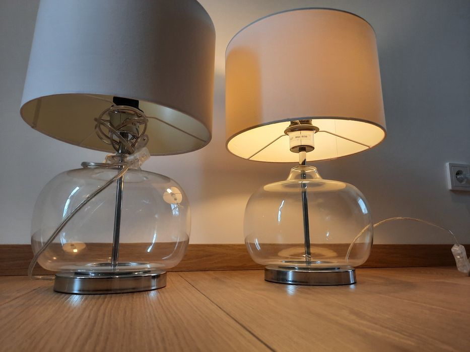 Dwie lampy w stylu glamour