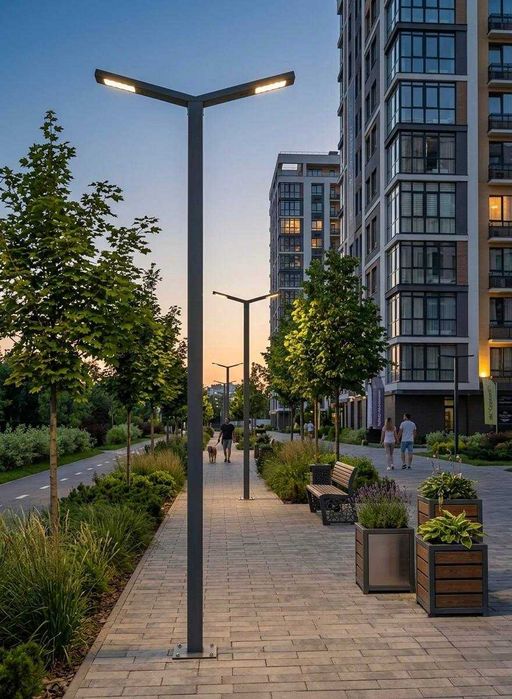Вулична опора LED-освітлення "DUO", світильник, ліхтар, освітлення
